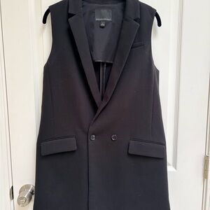 Banana Republic Sleeveless Black Blazer Vest Sz 4